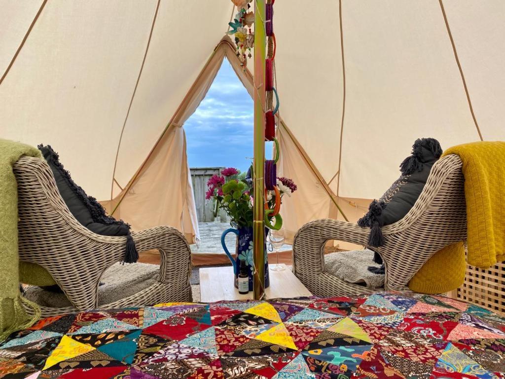 Coastal Stay Bell Tent Porthgain Exteriör bild